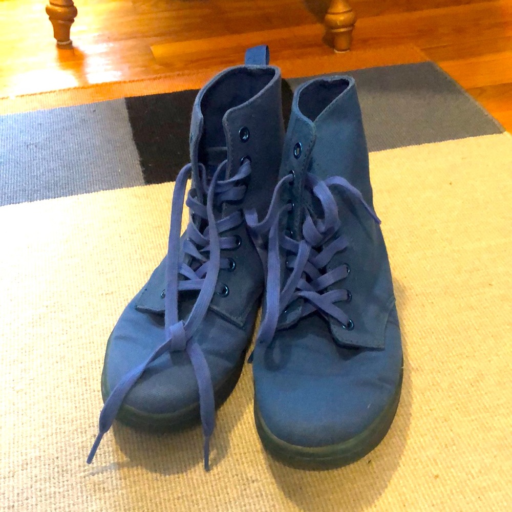 Royal blue Dr. Martens, canvas